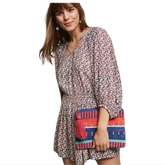 Anthropologie Holding Horses Annamaria Romper Boho Tassel Womens Medium - Picture 1 of 16